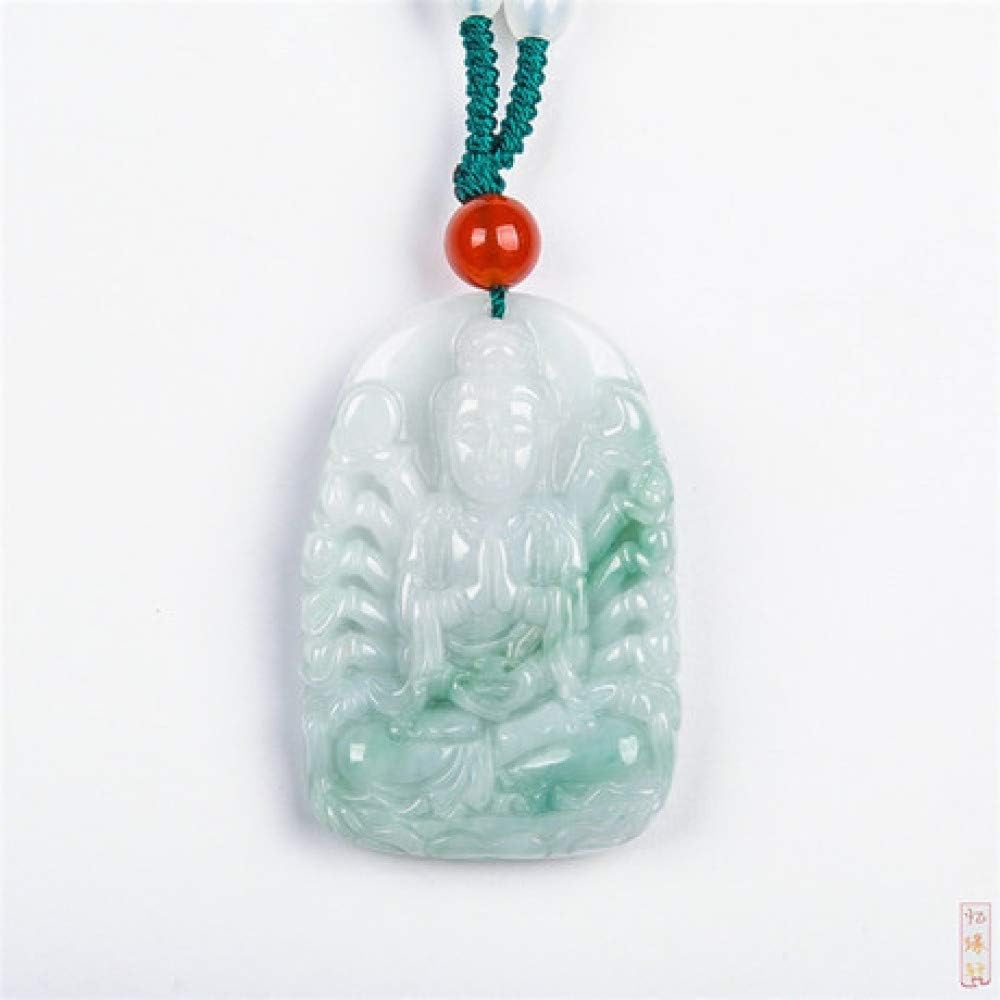 Mayanyan Natural Jade Pendant Carved Avalokitesvara Jade Pendant Gift for Men and Wome