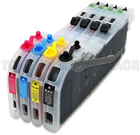 INKUTEN Brother LC101 LC103 LC105 LC107 EXTRA-LARGE REFILLABLE INK CARTRIDGES