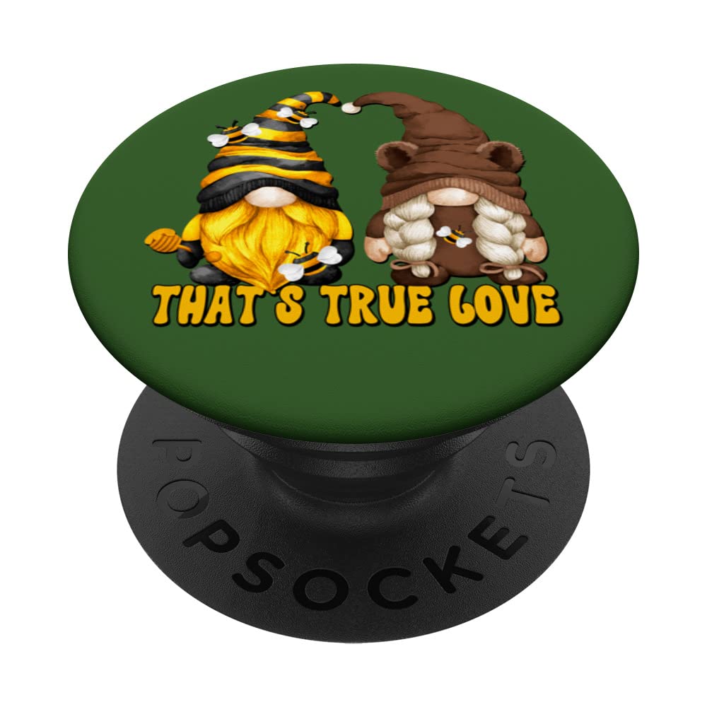 Anniversary True Love Quote For Couples Honey Bee Bear Gnome PopSockets Swappable PopGrip