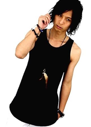 Amazon メンズ タンクトップ 無地 ブラック 黒 スリム タイト