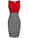 ANGVNS Women's Square Neck Dot Slim Fit A-line Vintage Cocktail Party Dress