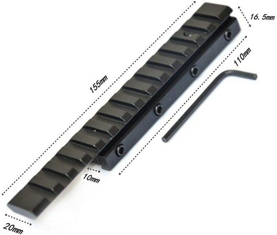 UniqueFire Dovetail to Weaver Picatinny Extension Adapter Riser Rail ...