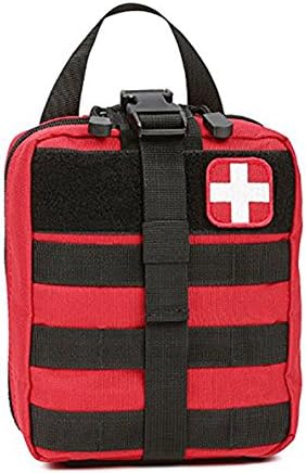 Hamkan Tactical MOLLE Rip-Away EMT Medical First Aid IFAK Utility Blowout Pouch Survival Bags (Red)