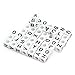Outus 800 Pieces White Cube Beads with Black Alphabet Letters, Acrylic Plastic