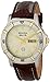 Bulova Men's 98C71 Marine Star Two-Tone Stainless Steel Watch with Brown Leather Band