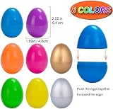 Taspire 50 Pieces 2.52 Inch Plastic Easter Eggs Fillable Egg Hunt view 3