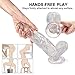 Huge Dildo XXL with Testicles and Obvious Glans, Sex Toy with Powerful Suction Cup for Pure Pleasure, You Can Get Into Intense Orgasm,Transparent 1