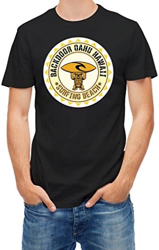 Tshirt Backdoor Oahu Hawai Souvenir Memorabilia Su Black L