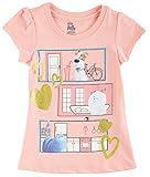 Secret Life of Pets Little Girls' Short Sleeve T-Shirt Shirt, Coral, 5