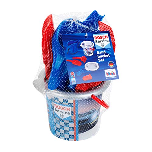 Theo Klein 2826 Bosch Car Service Sandeimer-Set, 2 Liter | Inkl. Eimer, Gießkanne, 2 Auto-Sandförmchen u.v.m. | Maße: 21 cm x 20,5 cm x 33 cm | Spielzeug für Kinder ab 1 Jahren – Bild 5