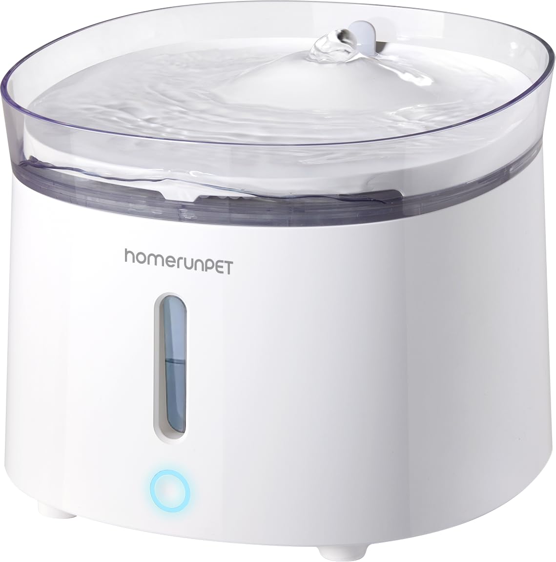 Homerunpet Cat Water Fountain for Drinking with Super Silent Pump, BPA-free Pet Water Fountain for Cats and Dogs, Easy to Clean & Assemble, Smart LED and Activated Carbon Filter, 2 Working Mode, 2L