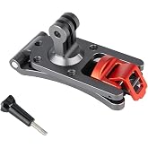 NICEYRIG Aluminum Backpack Strap Mount for GoPro Hero 11/10/9/8/7, DJI OSMO Action 3 [Upgraded Version] with 3mm - 10mm Wide Range Clamp Applicable for Padded Backpack, Bag, Tool Belt