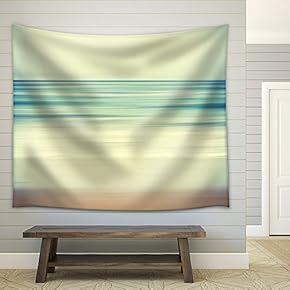 an Abstract Ocean Seascape with Blurred Panning Motion - Fabric Wall Tapestry Home Decor - 51x60 inches