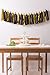 Tissue Paper Tassel Garland (18 Tassels) Tassel Garland Banner for Gold Wedding，Graduation, Wedding, Bridal Showers, Birthday Party, Baby Shower, Event & Party Decor DIY Kits-(Gold Black)