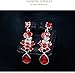 LOVFASH Bridal Austrian Crystal Necklace and Earrings Jewelry Set Gifts fit with Wedding Dress