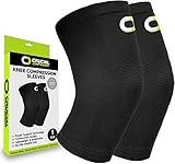 Knee Brace Compression Sleeve (1 Pair) - Best Knee Support Braces for Meniscus Tear