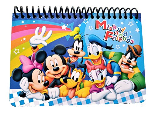 Disney Authentic Licensed Spiral Autograph Book Memo Notepad (Mickey & Friends Blue)