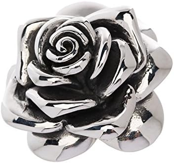 Designer Stainless Steel Rose Pendant for Women and Girls - Large - Medium or Small
