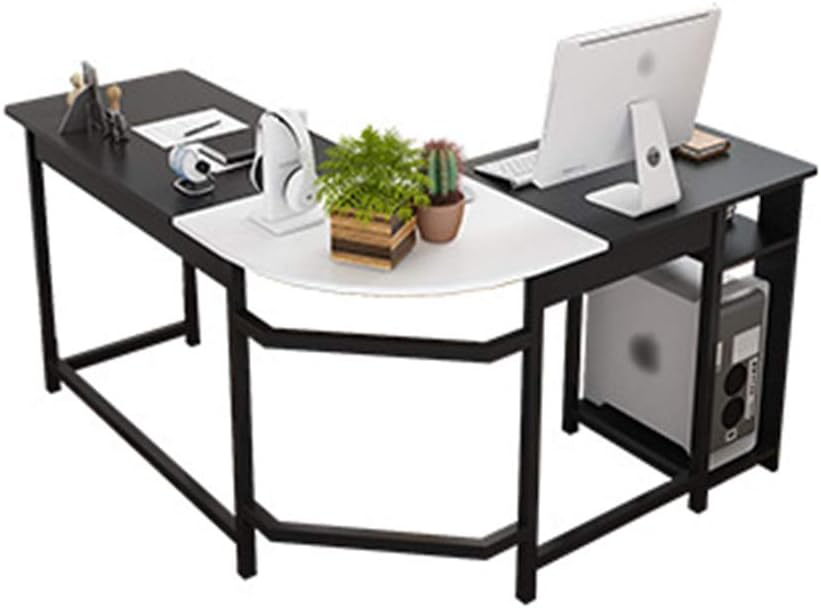 PLHMS L-Shaped Desk Computer Desk Large Corner L Desk Office Table Computer Workstation for Home and Office Large PC Gaming Desk Home-Office 140 * 48 * 74Cm