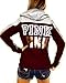 Huiyuzhi Women's Mix Color Long Sleeves Pullover Letters Printed Sweatshirt (S, Wine red-grey)