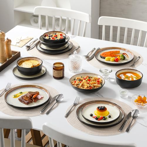 vancasso Amber Earthenware Crockery Set for 6 People, Y