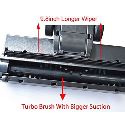 EZ SPARES Universal Vacuum Cleaner Turbo Floor Brush Head 1 1/4" 32mm Turbo Brush with Longer Wiper Hardwood Flooring Big Wheel Fits Most Vacuum Brands - Thumbnail 4