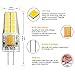 Kakanuo G4 LED Bulb 12V Warm White 3000K 3 Watt 30W Equivalent 300Lumen Bi-pin Base Non Dimmable 20x2835 LEDs AC/DC10-20V(Pack of 6)