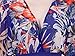 UGET Women's Colorful Floral Boho Beach Dress Split Long Cover Up Dress US 4-6 /L Blue