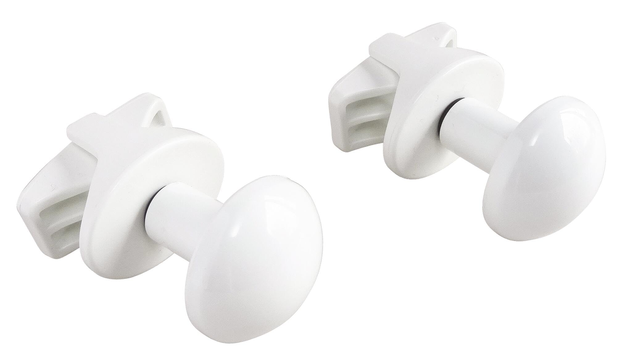 SOMATHERM for You, O Towel Rail Hooks White Screw-On Towel Rail - Pack of 2 - Screw Mounted, Ideal for Round Tubes, Practical and Decorative Accessory for Your Bathroom
