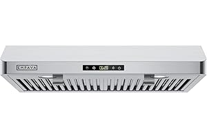 Empava Ductless/Ducted Range Hood Under Cabinet 30 Inch, Touch Control, 300 CFM Plug in, Stainless Steel
