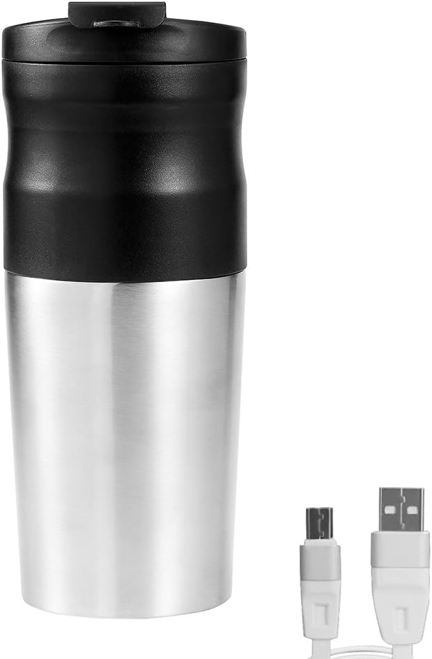 Travel Electric Coffee Grinder Maker, Stainless Steel Grinding Cup with Ceramic Blade - Portable Rechargeable Wireless - Battery Operated Burr Grinder Automatic Coffee Maker for Home,Office