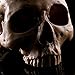 ChezMax Realistic Human Skull Resin Halloween Candy Bowl Flowerpot Dish Statue Sculpture Skeleton, 7.68 Inch, Floral Carved