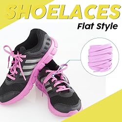 LUOFMISS 2 Pairs Flat Shoe Laces 5/16" Athletic