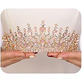 JWICOS Crystal Tiara for Women Wedding Tiara and Crown for Women Tiaras for Brides Birthday Party Princess Crown Headband Hair Accessories for Bride