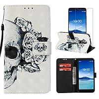 Case for Revvl 2 Plus 2018, Case for Alcatel 7 / Alcatel 7 Folio, Firstcover Colorful Premium PU Leather Wallet Phone Case Cover for Alcatel 7 with Screen Protector(NOT FIT for Revvl 2)