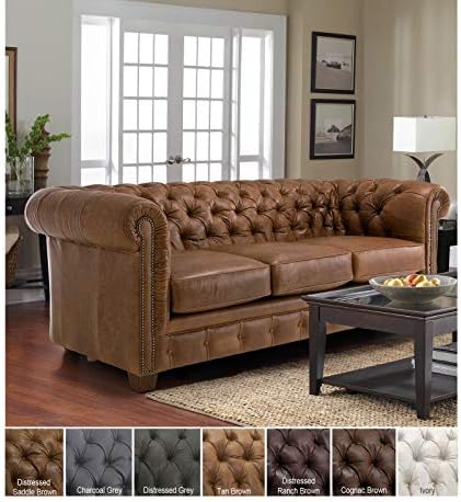 Amazon Com Sofaweb Com Hancock Tufted Top Grain Italian Leather