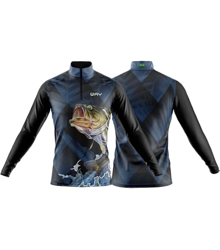 Yamaha Camiseta masculina de manga longa e média para pesca