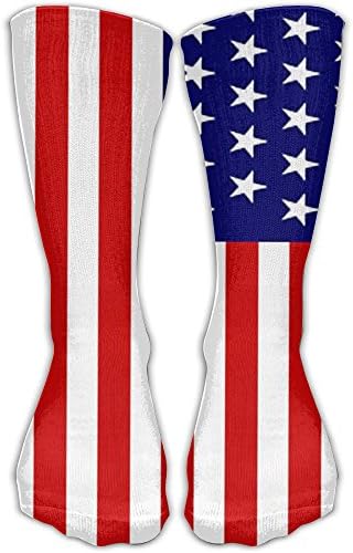 Chuanwang The American Flag Athletic 30cm Stockings Ankle Socks Sport Casual Socks Cotton Crew Socks Long Sock One Size