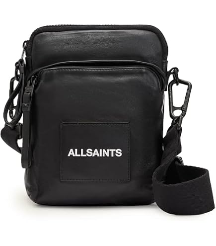 Amazon.com: AllSaints Itoko Leather Bumbag Black M175XC One Size