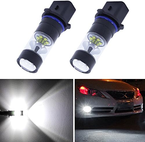 Renico 2x Lighting H8 H11 H9 9005 P13W PSX26W High Power 80W Extremely Bright 6500K LED Lights Bulbs for Car Fog Lights Lamps Replacement (PSX26W, White)