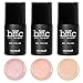 BMC 3pc Cream Finished Nude Colored Gel Lacquer Polishes - Au Naturel Collection