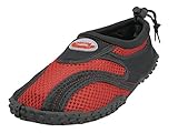 The Wave Childrens Aqua Shoe,7 M US Big Kid,Black/Red