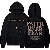 BEBNKGK Faith Over Fear Hoodie-Christian Hoodies for Women Christian Religious Sayings Sweatshirts Inspirational Jesus