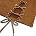 Meyeeka Ladies Faux Suede Lace Up Slim Fit Plus Size Mini Skirt Clubwear Khaki XL