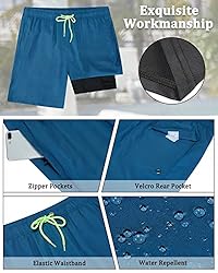 SILKWORLD Mens Swimming Trunks with Compression