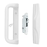 House Guard White Patio Door Handle Set with