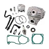 HURI Cylinder with Piston Kit Gasket Oil Seal Spark Plug Fuel Line Oil Line for Stihl MS260 026 Chainsaw 44mm