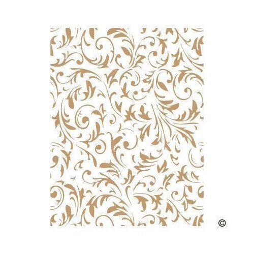 Stencil Deco Backgrounds 079 Floral. Stencil size : 20 x 30 cm (7,9x11,8 in) Design size 17 x 22 cm (6,7x8,7 in)
