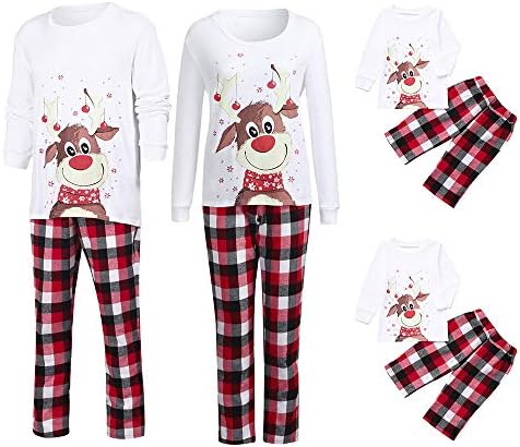 Black Friday Sale Family Matching Clothes Christmas Pyjama Sets Parent-child suit Homewear Family Clothing Set Women Man Newborn Infant Baby Boy Girl Xmas Sleepwear, Plaid Blouse Pants Matching