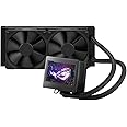 ASUS ROG Ryujin III 240 All-in-one Liquid CPU Cooler with 240mm Radiator. Asetek 8th gen Pump, 2X Noctua industrialPPC 120mm Fans, 3.5” Color LCD